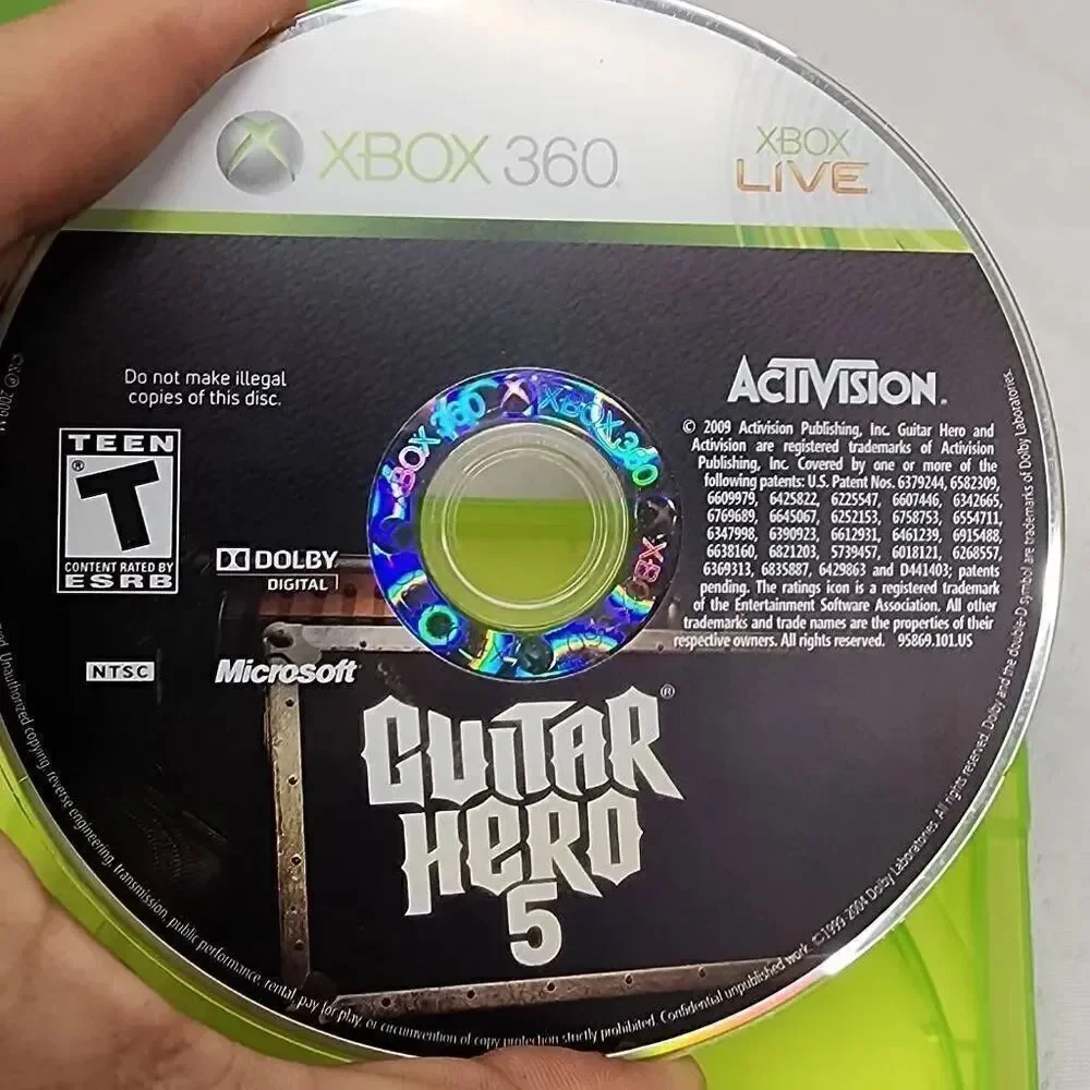 Xbox 360 Band Hero, Rock Band, Guitar Hero 5, World Tour, Legends of Rock Lot 5